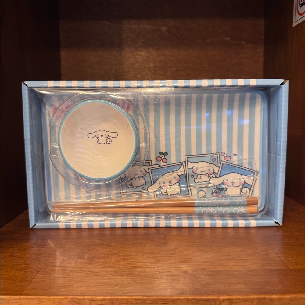 Cinnamaroll Sanrio Character Blue & White Sushi Set Kawaii
